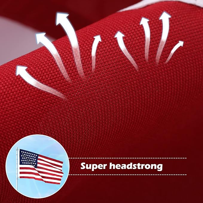 American Flag 4x6 Ft Deluxe Water Resistant Series Made From Heavy Duty Super Tough Spun Polyester/Embroidered Stars/Sewn Stripes/Brass Grommets,US Flags Perfect for Outside