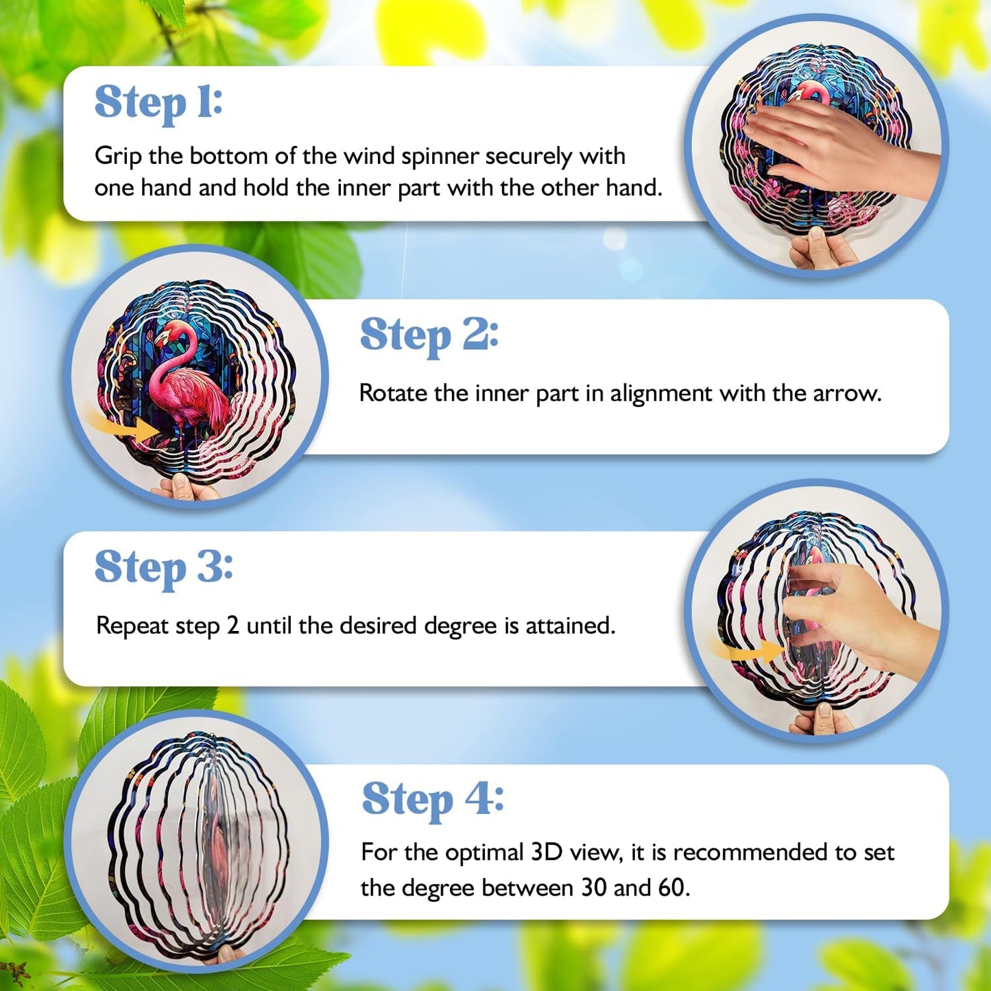 Frog Yard and Garden Wind Spinner, Unique 3D Hanging Frog Wind Spinner