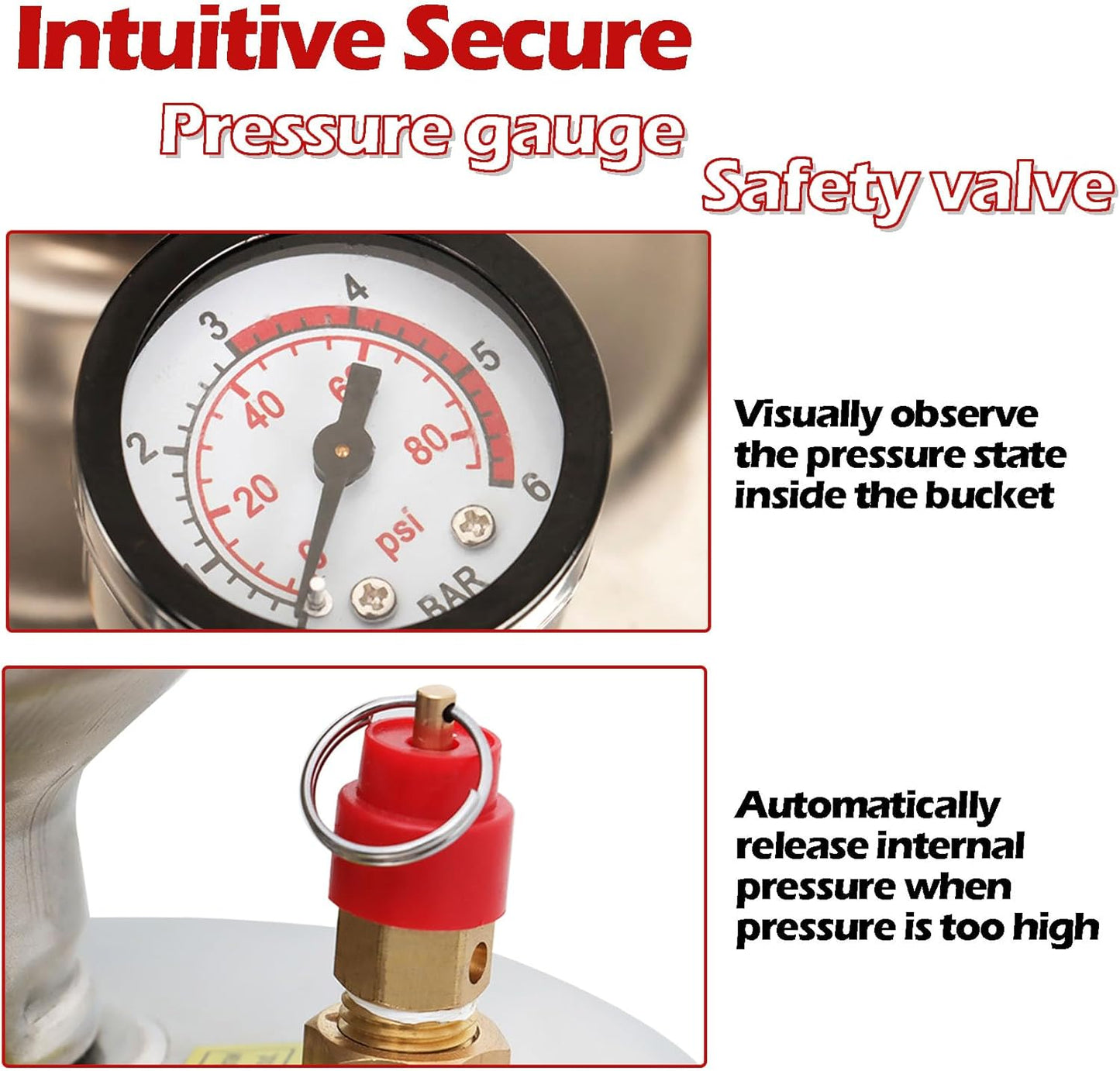 Hand Pump Sprayer Stainless Steel Sprayer for Indoor and Outdoor 1.5 Gallon Sprayer 16 in Wand 3.3 FT Hose