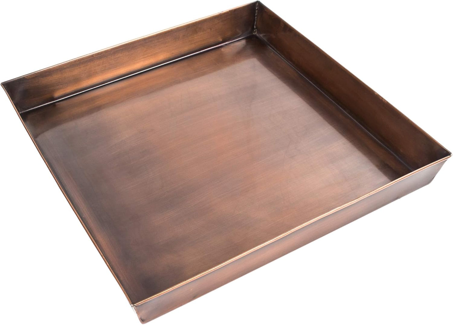 H Potter Tall Planter Indoor Outdoor Flower Container Antique Copper with Drip Tray