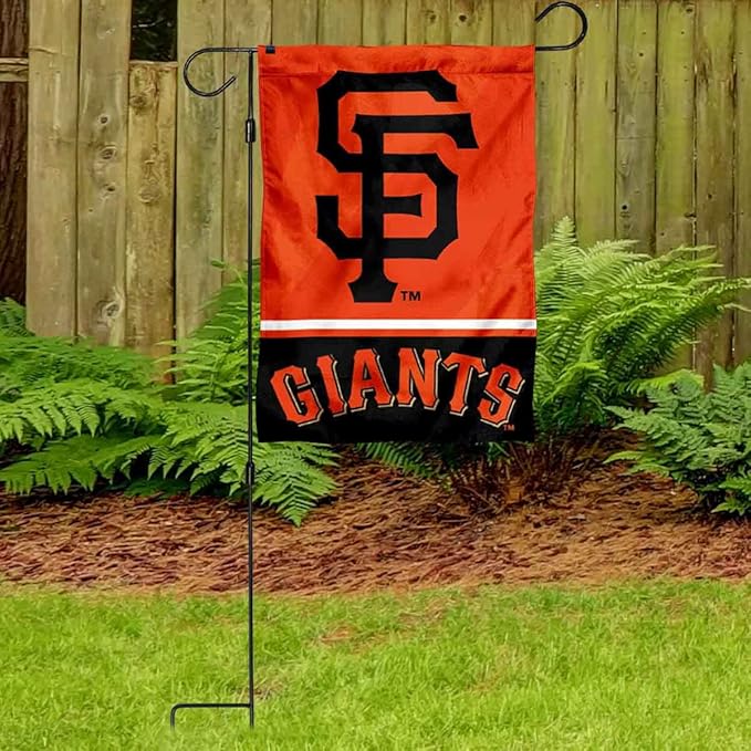 WinCraft Giants Garden Flag with Stand Holder Flagpole