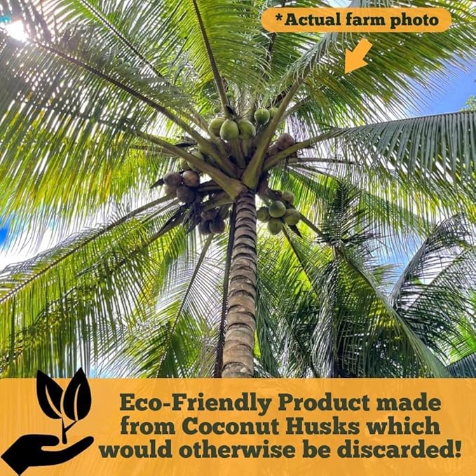 Happy Trees Coco Coir Loose Coconut Fiber Growing Medium, Potting Mix, Seed-Starting, Premium Quality, Triple-Washed for Low Salt/EC, pH Balanced, Peat-Free, Organic, 9 Quarts (10L)