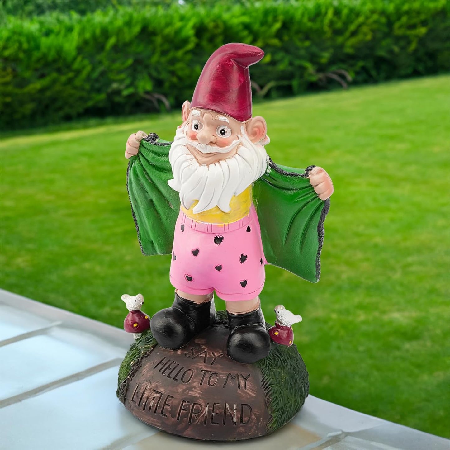 Garden Gnome Statue, Humor Gnome Decor, Animal Resin Sculptures, Statue Ornaments for Outdoor, Home Garden Decor Accents, Lawn Ornaments