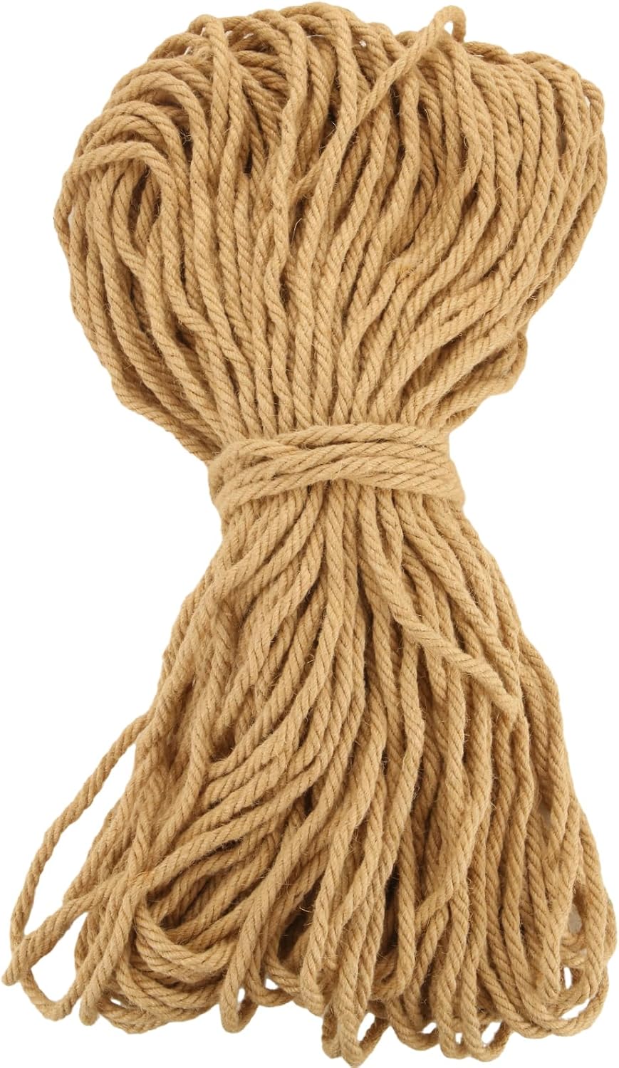 8mm Thick Jute Twine, 246 Feet 4Ply Jute Rope for Crafts, Heavy Duty Twine String for Gardening, Crafting, Bundling, Cat Scratching Post, Home Decor