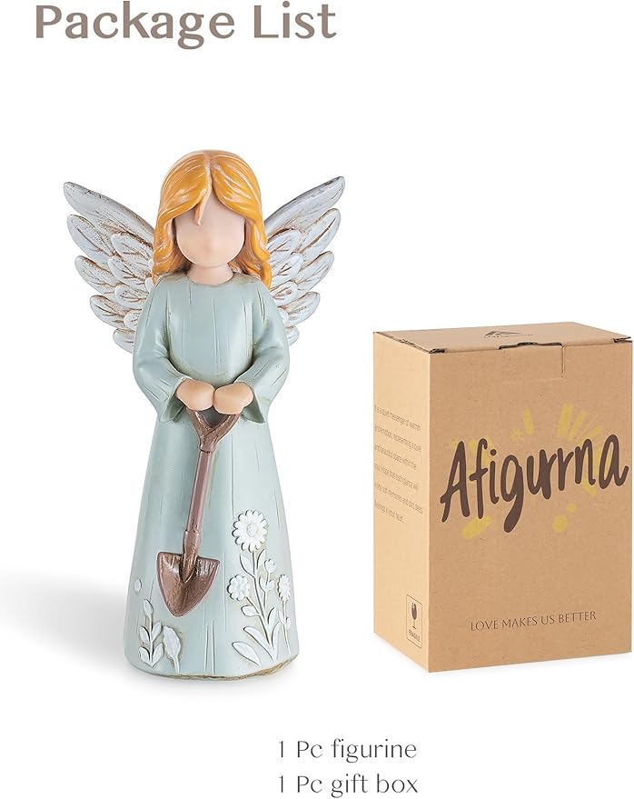 Gardening Gifts for Women: Garden Angel Figurine Gifts for Plant Lover - Gardening Angel Decoration Gifts for Gardener Best Friends Grandma Mom Sister Christmas Birthday