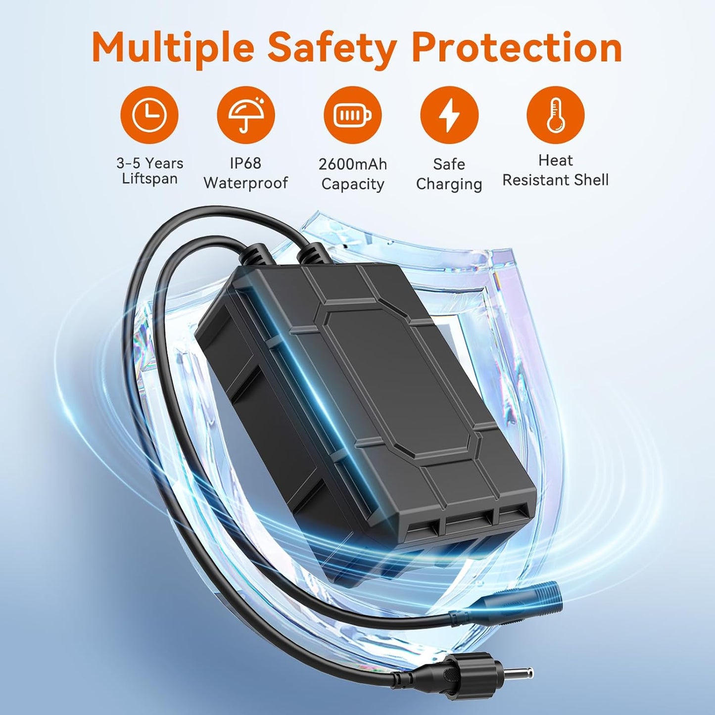 Antfraer 25W Solar Water Pump with 2600mAh Battery Backup, Solar Fountain Pump with Water Flow Adjustable, Submersible Solar Water Fountain Kit with PVC Tubing & 17Ft Long Cord for Fish Pond Waterfall