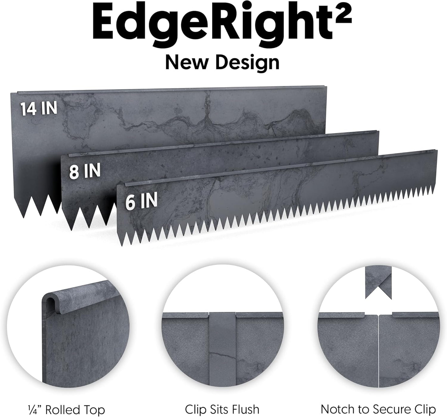 Hammer-in Landscape Edging - 48-inch Strips - 6-inch Depth 1/4-inch Rounded top COR-Ten Steel (5 Pack)