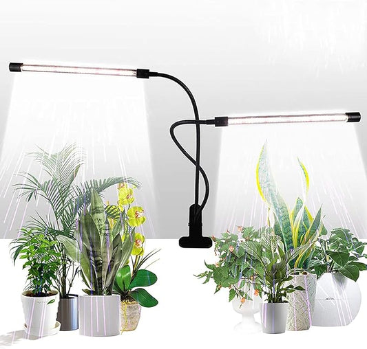 GHodec Grow Light,Full Spectrum White 84 LED Clip Plant Lights for Indoor Plants Growing, 4/8/12H Timer & 5 Dimmable Levels