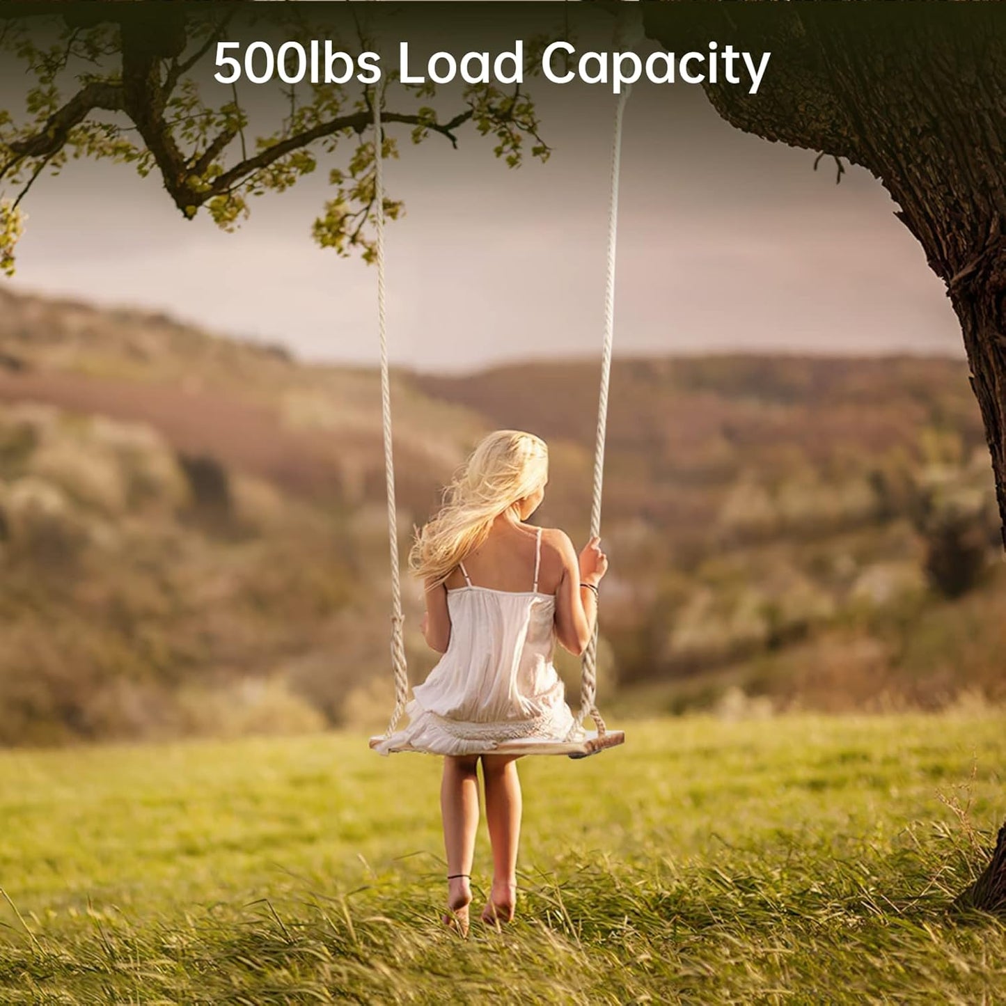 Wooden Tree Swing,500lbs Load Capacity Wooden Swing for Adults & Kids,Adjustable Height,Waterproof Hanging Swing Seat for Indoor,Outdoor,Backyard,Garden,Playground (Adult)