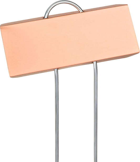 GardenMate 25-Pack Weatherproof Large Copper Metal Plant Labels, Height 11.5", Label Area 3 1/2 x 1 1/4"