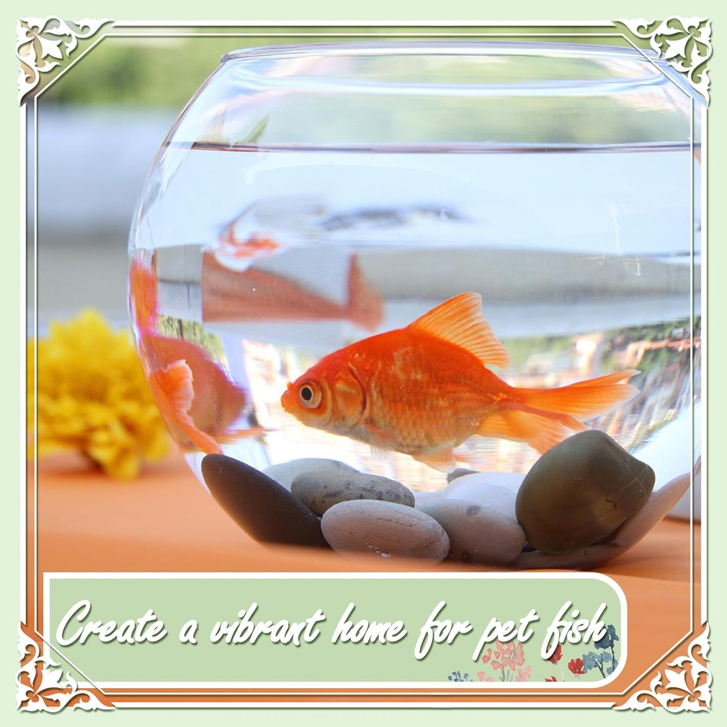 5lbs White Natural River Rocks, Polished Pebbles for Plants Garden, 1-2 inch Decorative White Stones, Ideal for Fish Tank, Vases, Crafting, Home Decor and Garden Landscaping Rocks,White