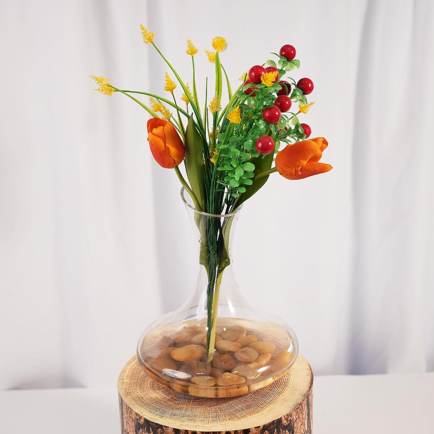 2 LBS River Rocks, StoneCreek, Decorative Garden Stones for Plant Landscaping, Polished Gravel Filler Pebbles for Home Decoration, Vases, Succulents, Flower Beds and Fish Tanks (Pale Yellow, Medium)