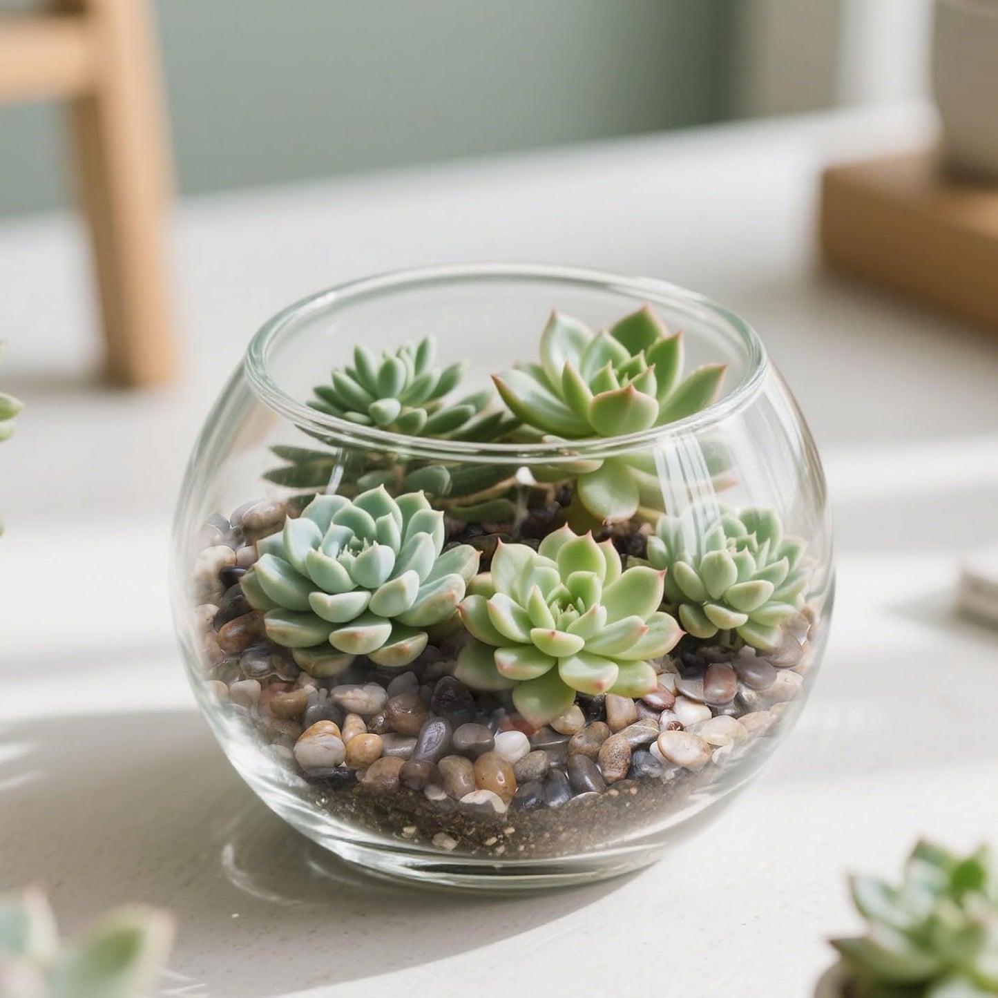 Calofulston 5lb Pebbles, 3/8 Inch Small Pebbles for Indoor Plants, Aquariums, Bamboo, Succulent, Vase, Outdoor Landscaping, Decorative Polished Plant Rocks for Pots Indoor, Mixed Color