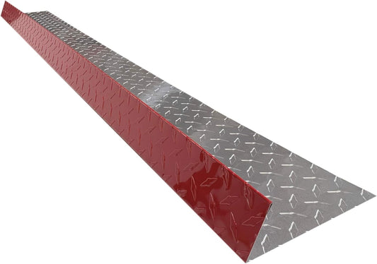 Eagle 1-26 Gauge 5 Foot Rain Diverter - Nails and Instructions Included (Mill Finish Aluminum, Copper, Galvanized, Stainless Steel & More) (3, Aluminum Diamond Plate - Red)