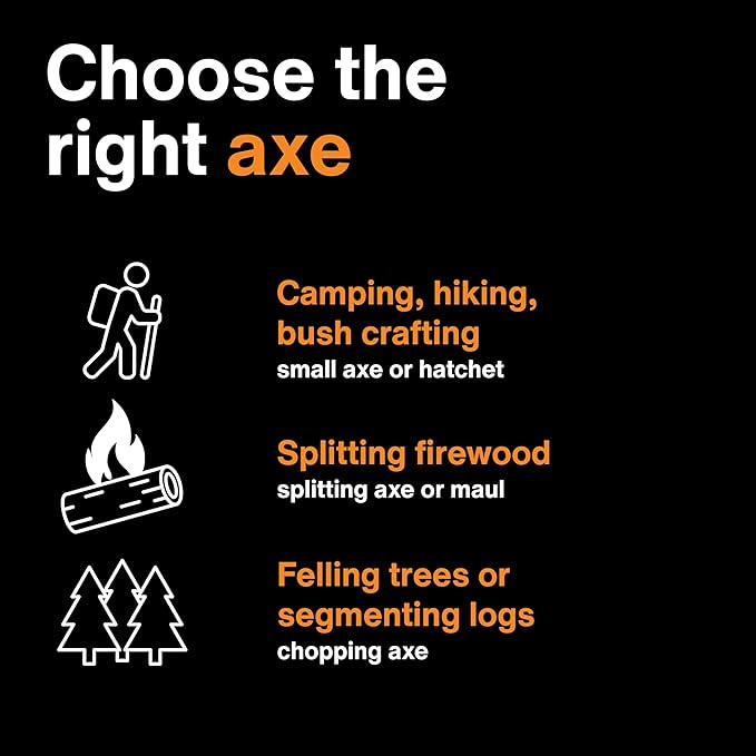 Fiskars X7 Hatchet Lightweight Wood Splitter for Small to Medium Size Kindling with Proprietary Blade and Shock-Absorbing FiberComp Handle, Lawn and Garden Tool, 14 inch, 1.5 pounds