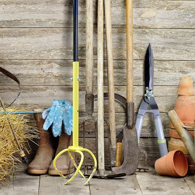 Manual Twist Tiller for Gardening, Garden Claw Hand Tiller with Ergomomic Handle, Steel Cultivator Tiller Lawn Aerator Soil Lossener for Gardening Bed and Plant Box