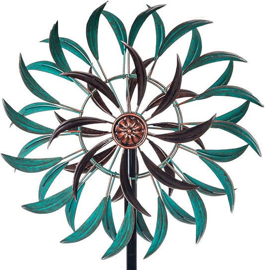 VEWOGARDEN 360° Outdoor Wind Spinner, Wind Sculpture Spinner with Metal Stake, Yard Art Decor for Patio, Lawn & Garden 63 * 13