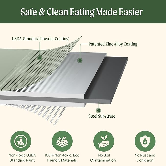 Vego garden 26" Extra Tall Raised Garden Bed Kits, 10 in 1 Modular Raised Planter Box for Vegetables Flowers Fruits Oval Metal Raised Garden Pearl White