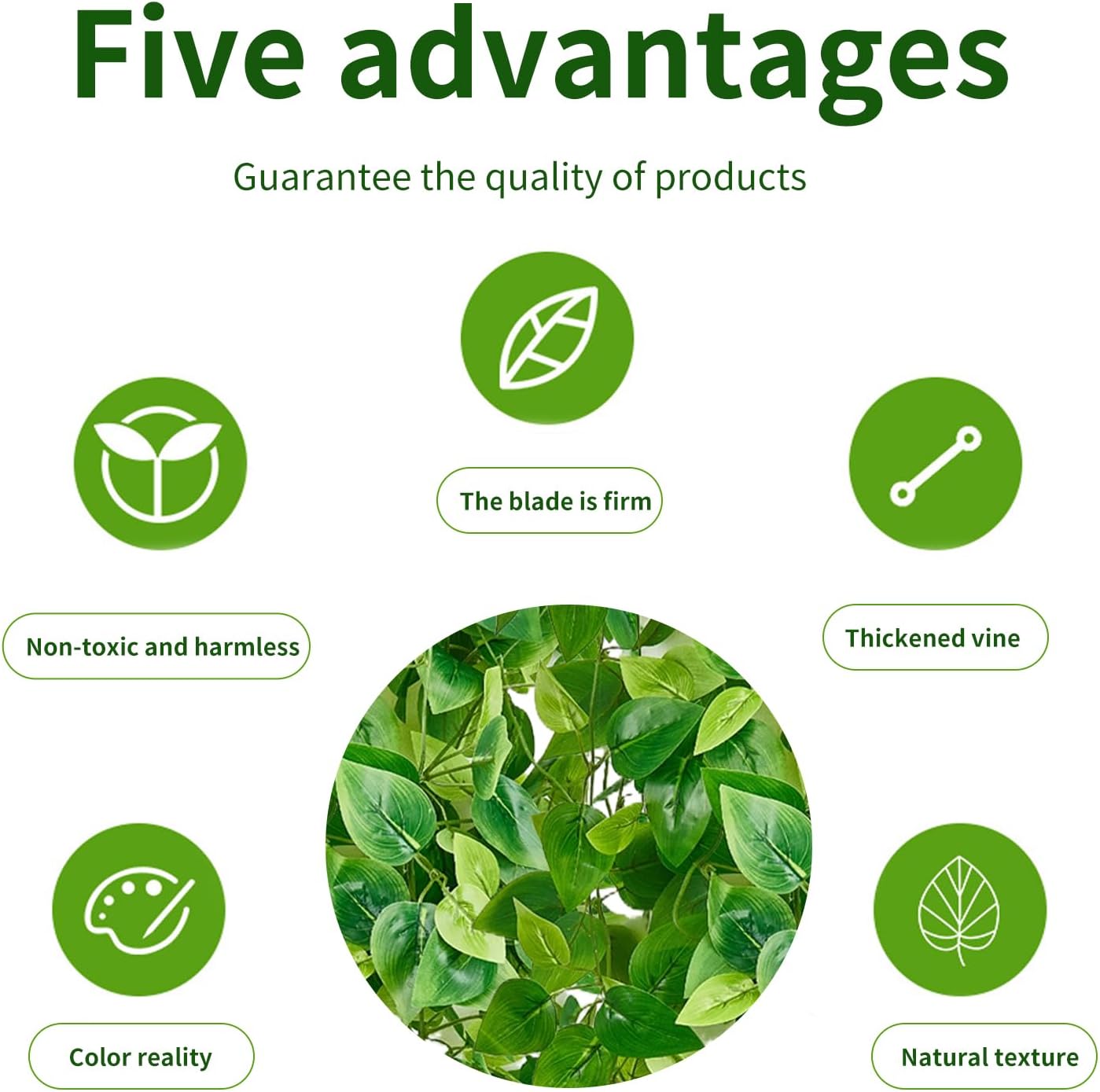 Fake Hanging Plants Vines(2pcs)for Room Decor, Artificial Ivy Greenery Garlands for Home Bedroom Living Aesthetic Kitchen Office Wall Patio Bookshelf,Indoor,Outdoor Farmhouse Decorations(No flowerpot)