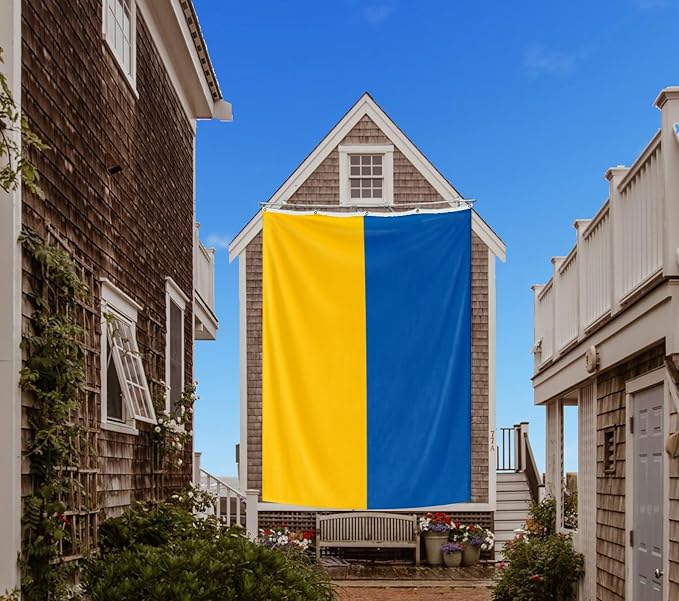Ukraine Extra Large Flag 12x18FT Giant Ukrainian National Polyester Flag With 5 Grommets For Patriotic Ukrainian Themed Festival Events Party Decoration(Ukraine, 12x18FT)