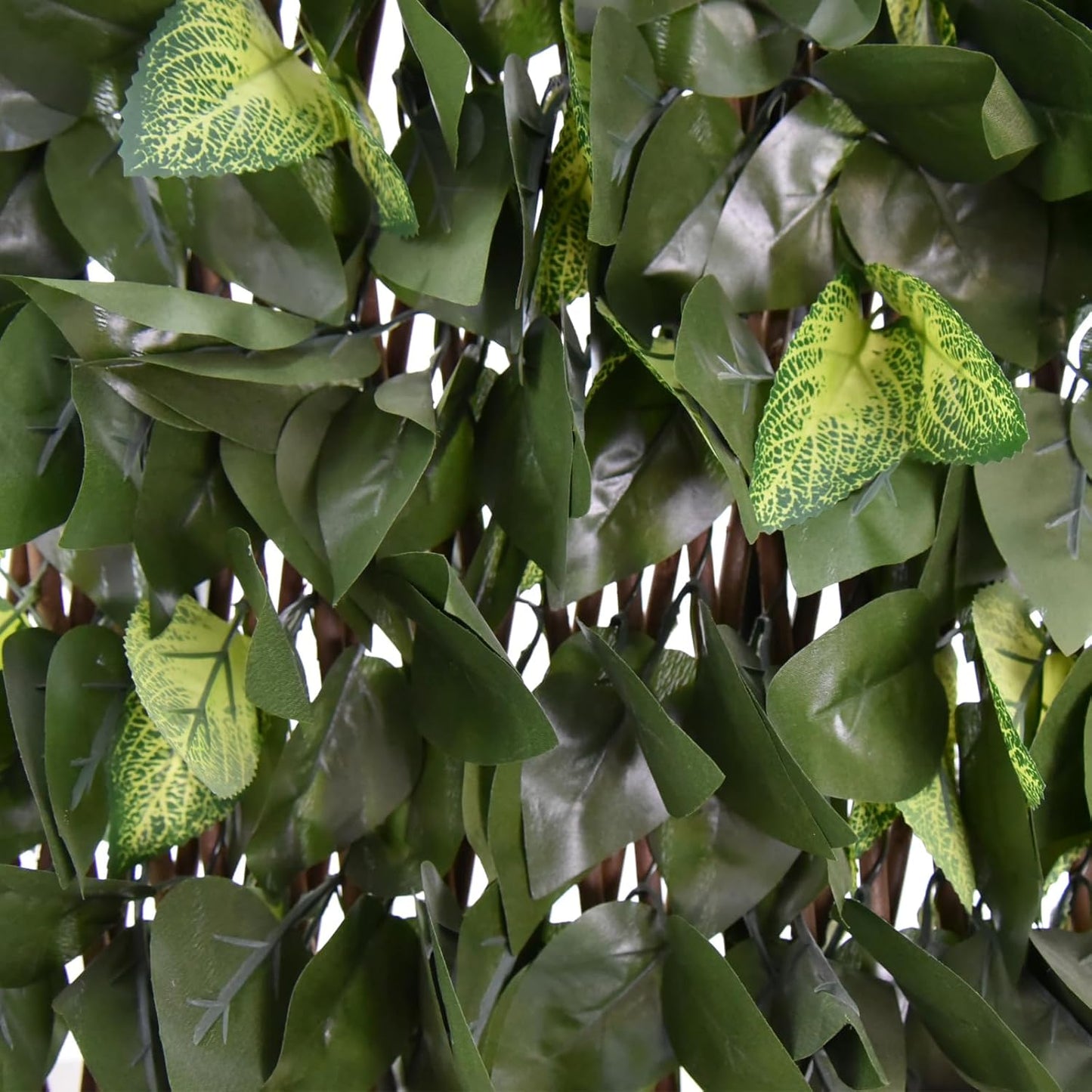 Expandable Fence Privacy Screen for Balcony Patio Outdoor,Decorative Faux Ivy Fencing Panel,Artificial Hedges (Single Sided Leaves