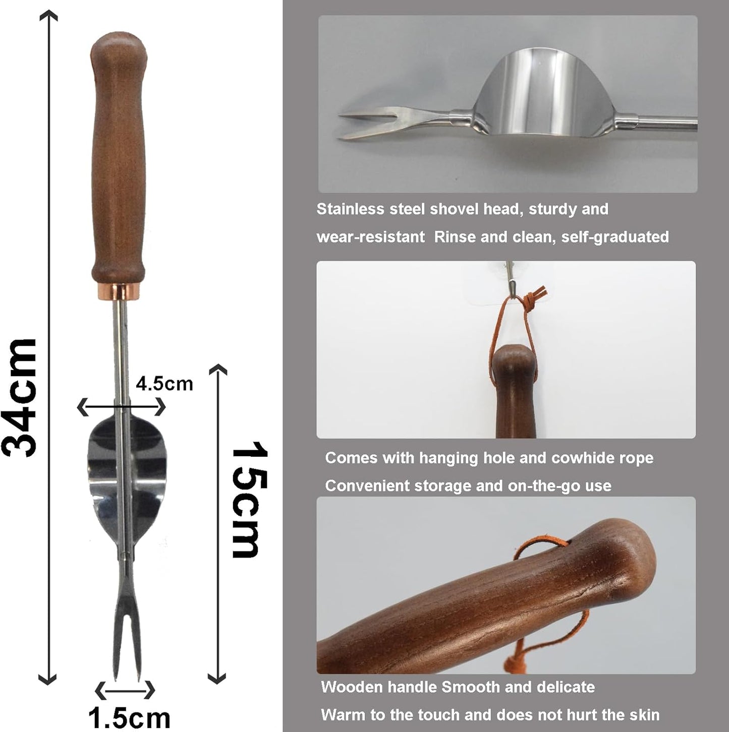 Gardening Tools- Flower Spade Digging Loosening Tool Hand Rake Weed Puller Garden Tools Make Ideal Gifts for Gardening Enthusiast(Weeder1)