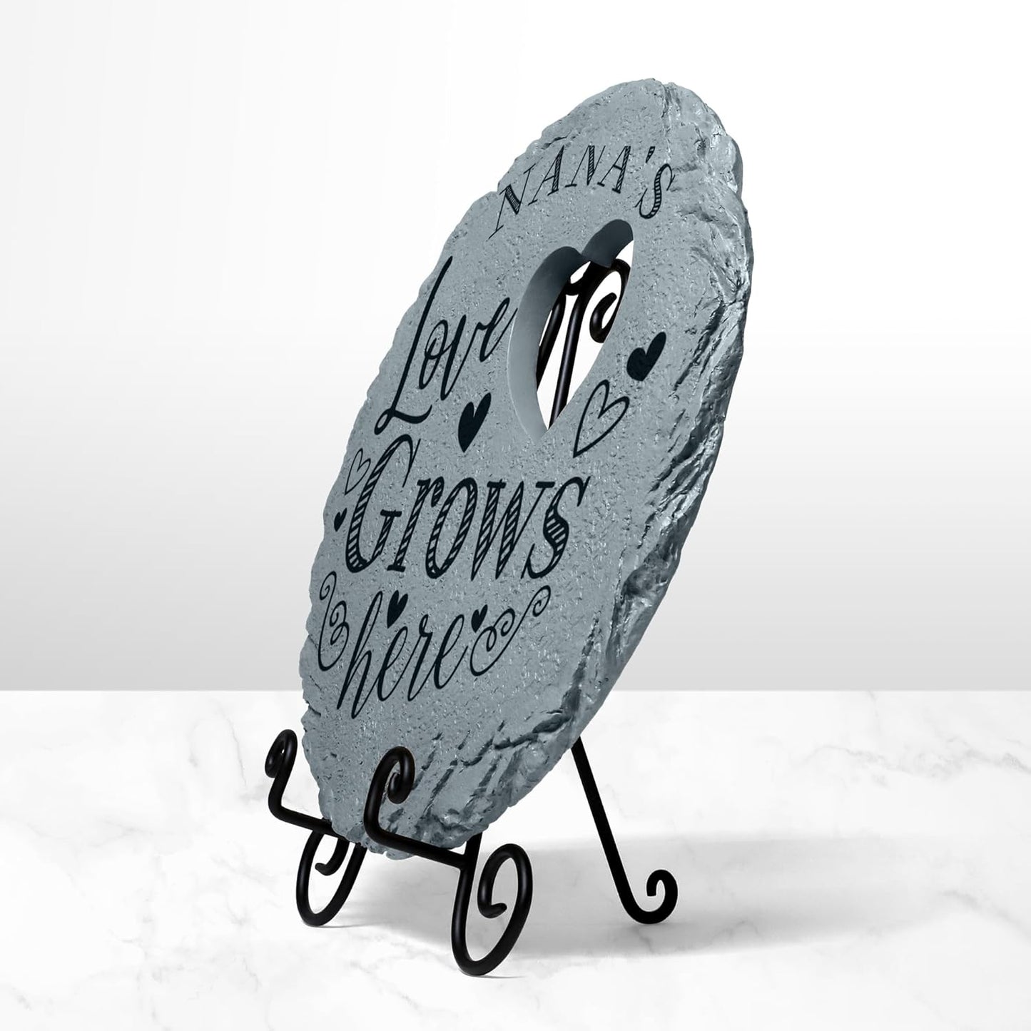 Let's Make Memories Personalized Garden Stone - Resin - Custom Garden Décor - Heart Stepping Stone - for Dad - for Father's Day