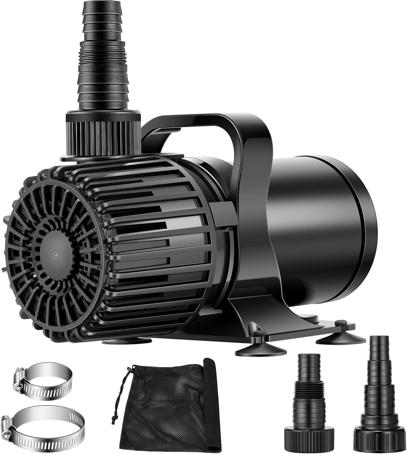 VIVOHOME 175W 3000GPH Submersible Water Pump with 180° Seamless Adjustable Nozzle and Barrier Bag for Koi Pond Waterfall Fountains Fish Tank