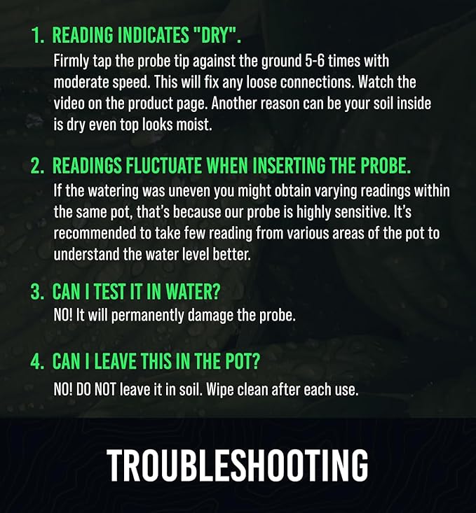 GROWIT Soil Moisture Meter for Plants - Plant Moisture Meter for House Plants | Hydrometer for Plants | Plant Moisture Meter Houseplants | Water Tester for Plants | Farming Plants (Pack of 2)
