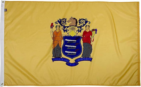 FlagSource New Jersey Nylon State Flag, Made in the USA, 3x5'