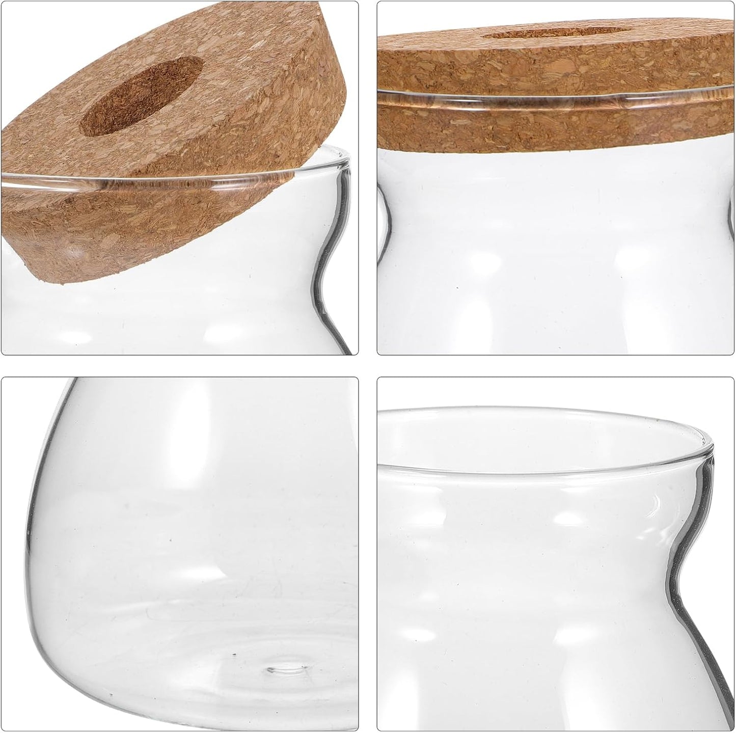 Glass Plant Jar -Plants Propagation Station - Micro Landscape Terrarium Container Desktop Plant Jar Hydroponic Vases Gardening for Plant Lovers(Size L)