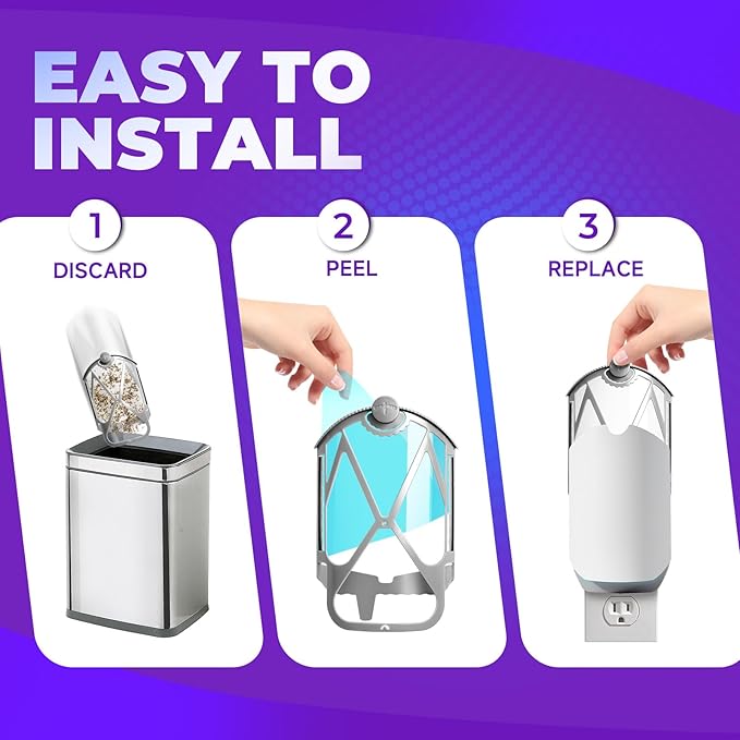 10 Pack Refil Cartridge Kit, Flying linsect Trap Reflls for Zevo, Replacement Reflls for Zevo Plug-in Light M364 and Max2025 Upgraded High-Stick, 100% Fit & Easy Replace