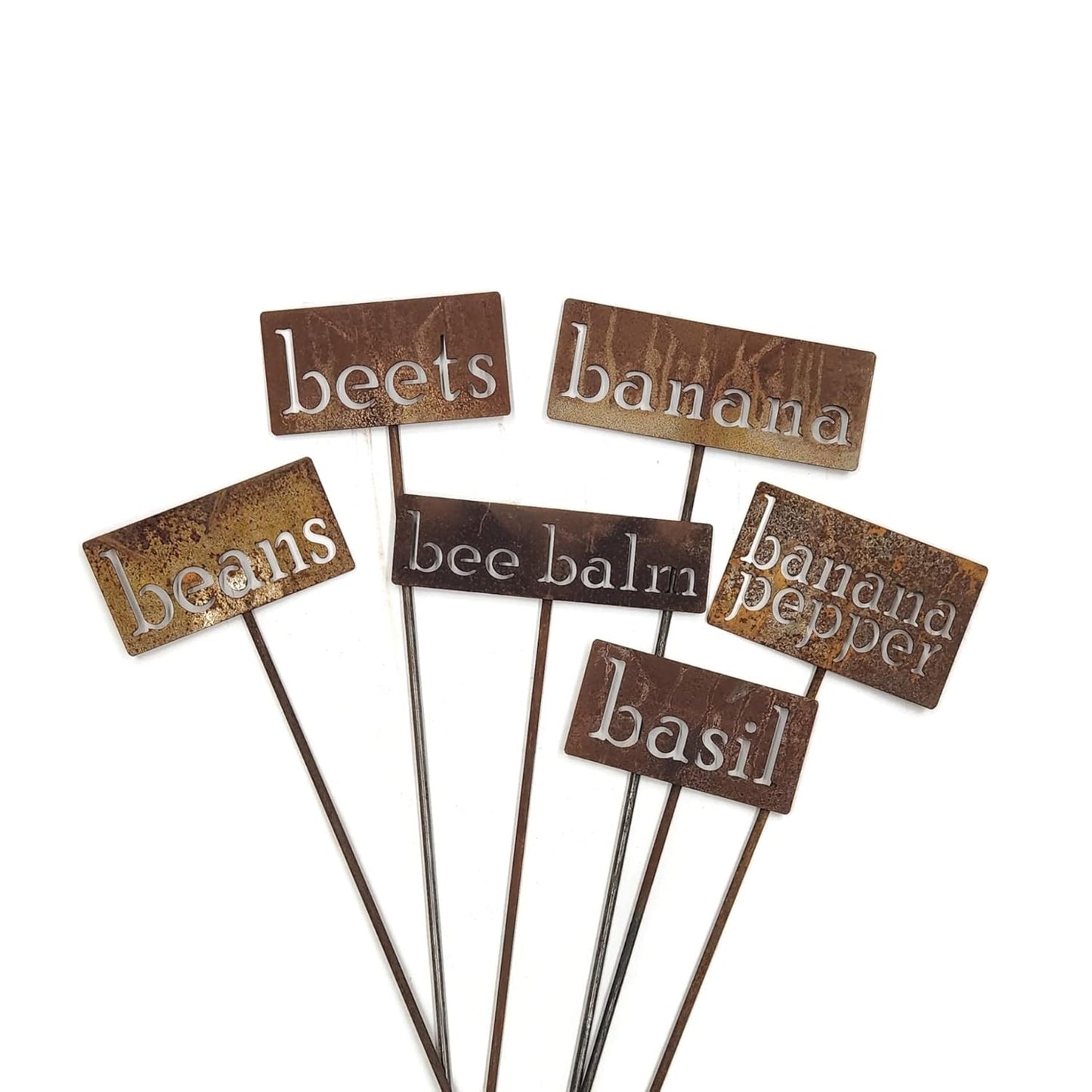Classic Metal Garden Markers 19 Inches Tall (beets, Naturally Rusted)
