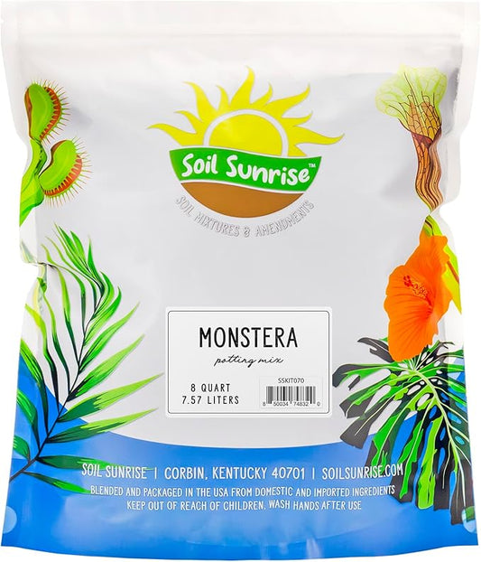 Soil Sunrise Monstera Houseplant Potting Soil Mix (8 Quarts) Custom Blend for Growing and Repotting