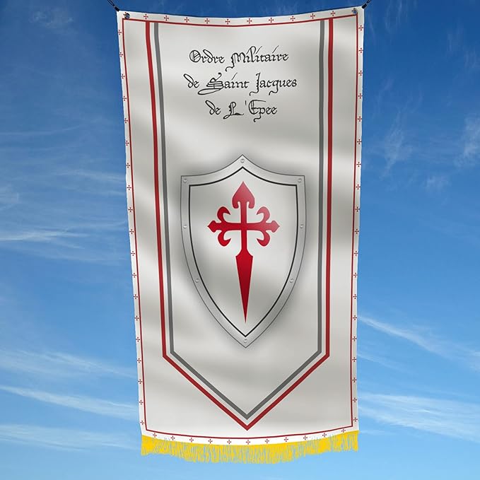 ORDER OF THE HOLY SEPULCHRE OF JERUSALEM CROSS 3x5 Feet Flag Banner - Vivid Colors Double Stitched 150D Quality Durable Decoration Banner - Easy Hanging Brass Grommets for Garden Flag, Outdoor Decor