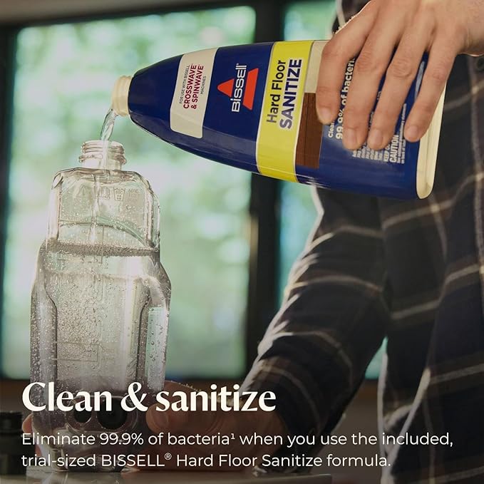 Bissell CrossWave HydroSteam Deluxe Wet Dry Vac, Multi-Purpose Vacuum, Wash, and Steam, Formula Included, Blue, 3515Q