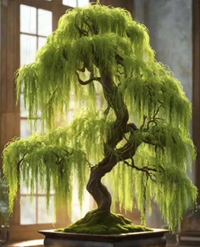 Eversong Weeping Willow Bonsai Tree Cutting to Grow - Thick Trunk Cutting, Fast Growing- Great Gift