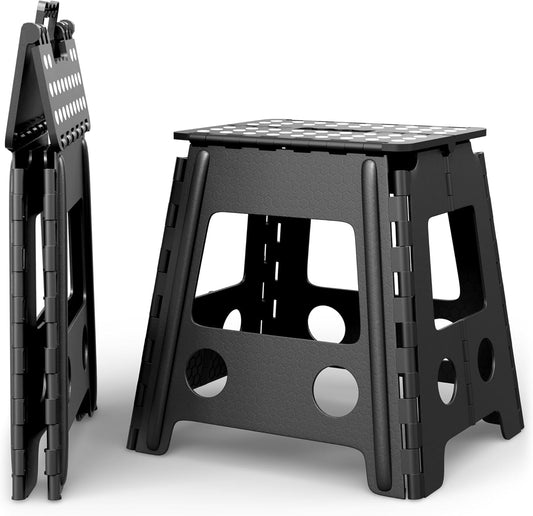 Versatile Folding Step Stool 15.7 in - Foldable Step Stool for Kids, Home, Camping, and Office - Lightweight, Sturdy, and Portable Foldable Stool, for Outdoors and Indoor Fun MOJO VENTURES