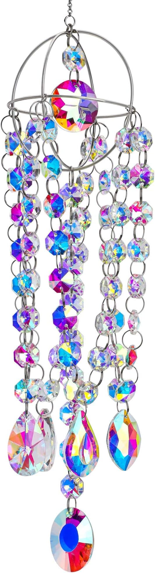 Sun Catchers with Crystals Rainbow Maker Hanging Crystals Prisms Suncatcher for Window - Crystal Chandelier Wind Chimes Sun Catchers Indoor Window Decorations