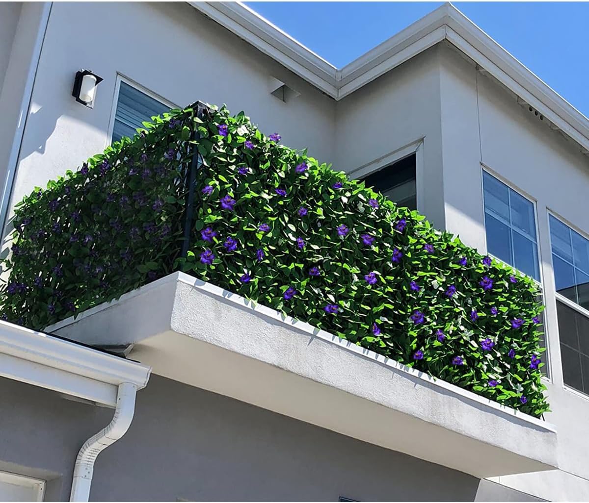 Expandable Fence Privacy Screen for Balcony Patio Outdoor,Decorative Faux Ivy Fencing Panel,Artificial Hedges (Single Sided Leaves)…
