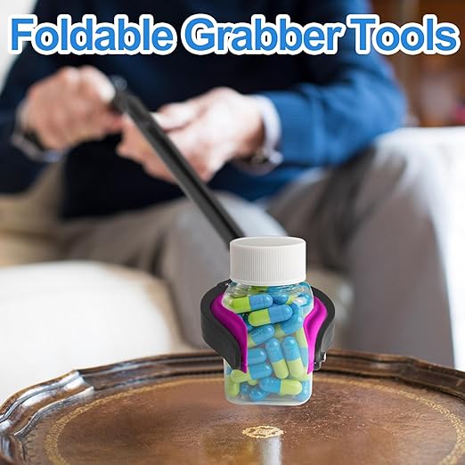 6 Pack 32 Inch Commercial Trash Grabber for Elderly Assist, Heavy Duty Lightweight Reacher with Ergonomic Handle & Non-Slip Grip, Multi-Use Outdoor Home Garden Cleanup Mobility Aid Tool