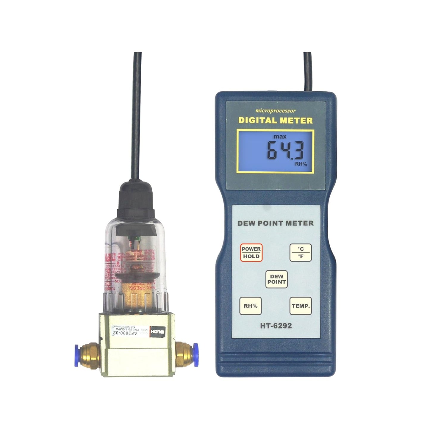 Dew Point Meter HT-6292 Hygrometer Thermometer Humidity Temperature Meter for Workshops, Computer Stations, Laboratories and Warehouses