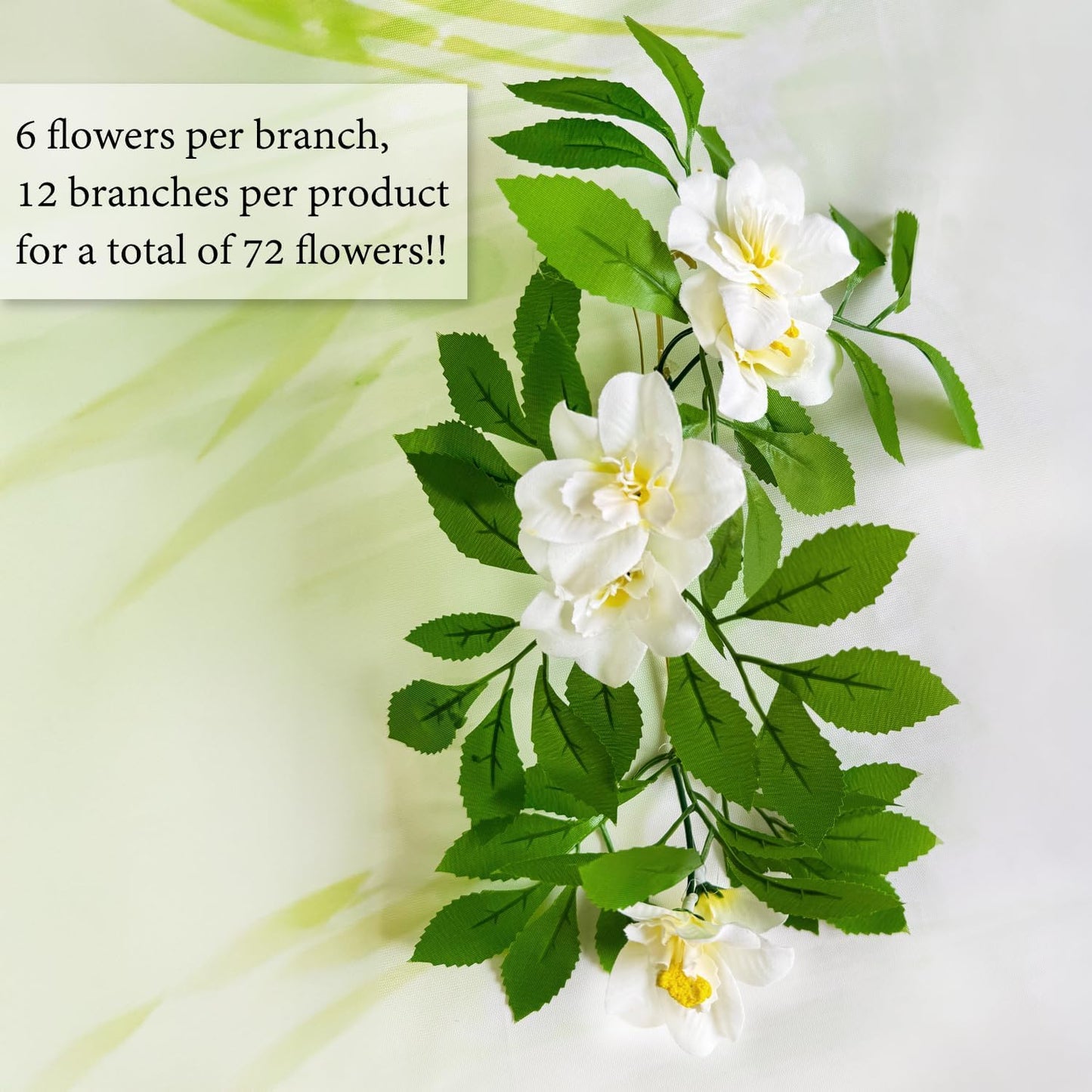 Expandable Fence Privacy Screen for Balcony Patio Outdoor,Decorative Faux Ivy Fencing Panel,Artificial Hedges (Single Sided Leaves) (2, Branches -White Fowers)