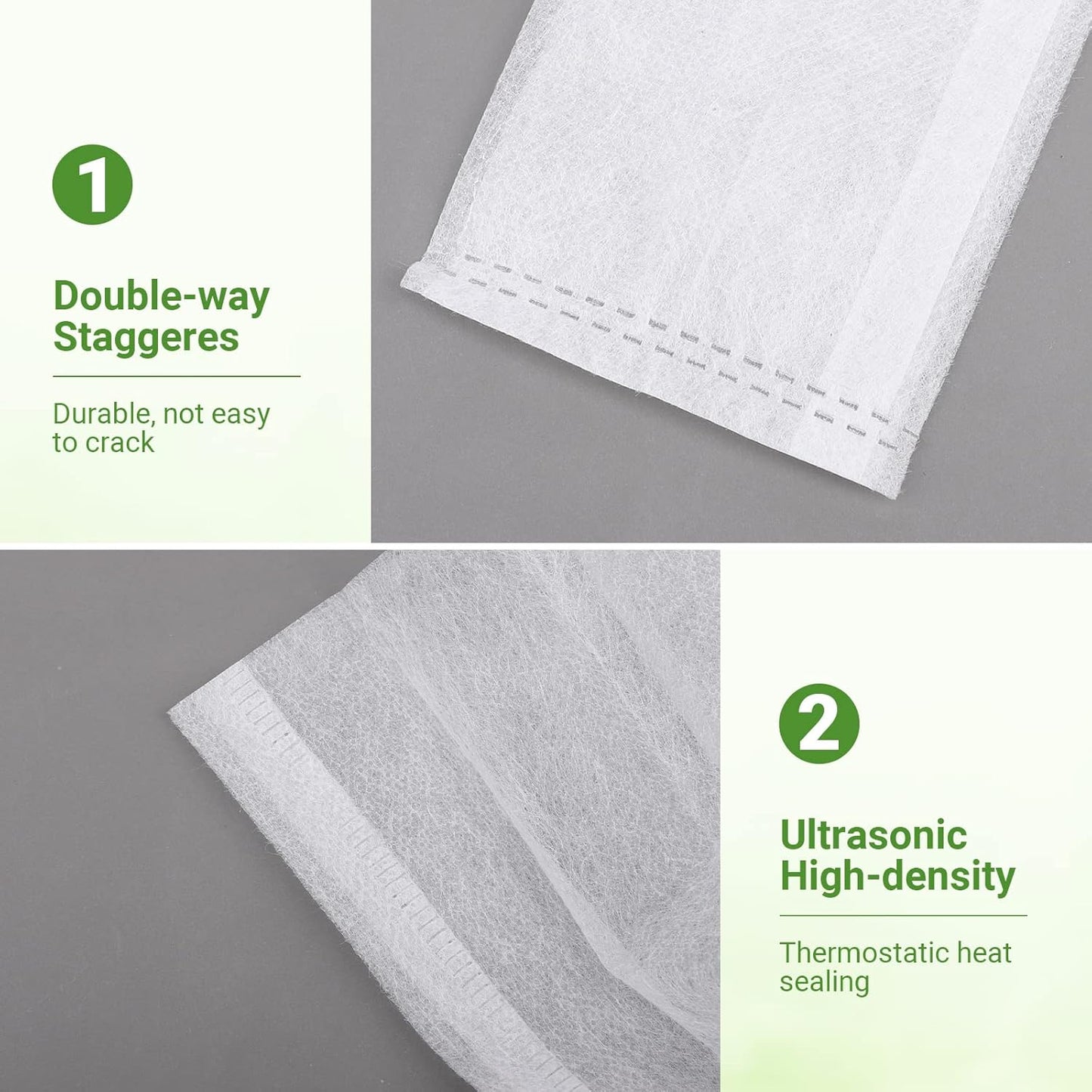 GREANER 400 PCS Nursery Bags - 5.5"x6.3", Biodegradable Plant Starter Bags, Thickened Non-Woven Biodegradable Plant Pots for Plant, Seedling, Garden, Flower, Vegetable, Indoors and Outdoor Use