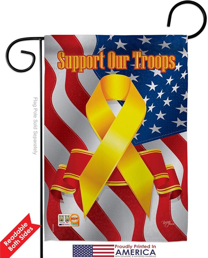 Breeze Decor GP108057-BOAF Marine Corps Americana Military Decorative Vertical Pack, Garden Flag 13"x 18.5", Thick Fabric