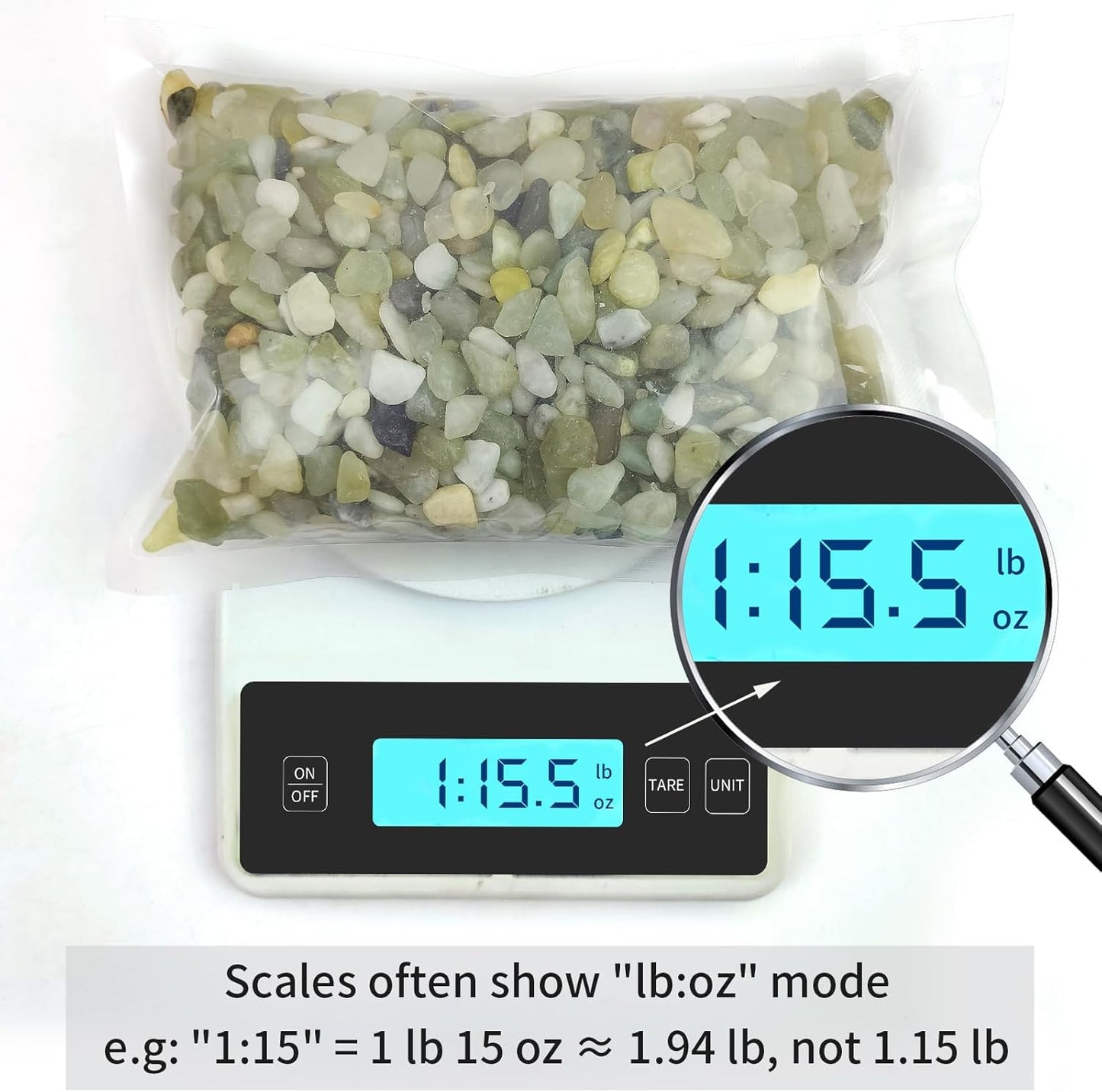 2 lbs Jade Rocks for Plants Indoor, 3/8 inch Small Pebbles for Indoor Plants, Decorative Rocks for Succulents Cactus Bamboo Vases Landscaping Drainage and Outdoor Garden Rocks