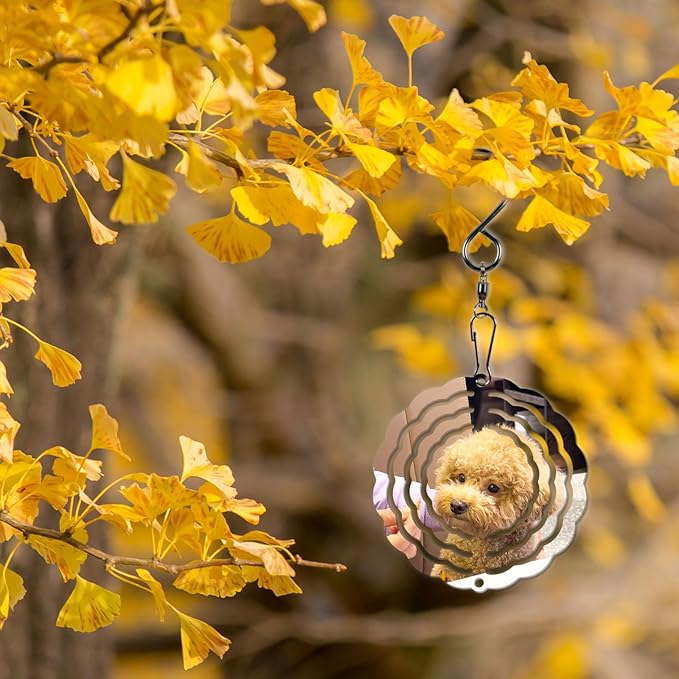 20 Pcs Sublimation Wind Spinner Blanks 3 Inch Bulk Aluminum Metal Ornaments Sublimation Blanks Products Heat Transfer Outdoor Garden Christmas Trees Decoration Sublimation Blank Wind Spinners