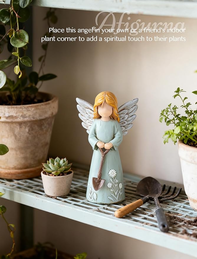 Gardening Gifts for Women: Garden Angel Figurine Gifts for Plant Lover - Gardening Angel Decoration Gifts for Gardener Best Friends Grandma Mom Sister Christmas Birthday