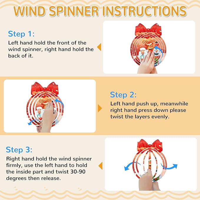 Sublimation Wind Spinner Blanks, 6 Pack 10 Inch 3D Aluminum Metal Hanging Wind Spinner Bulk for Garden Yard Outdoor, Window Porch Decoration for Heat Press Transfer DIY