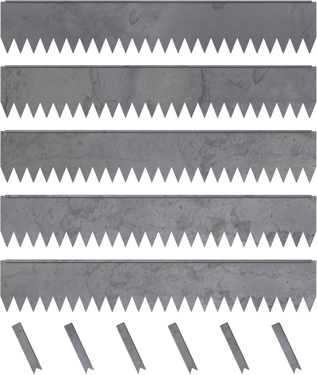 Hammer-in Landscape Edging - 48-inch Strips - 8-inch Depth 1/4-inch Rounded top COR-Ten Steel (5 Pack)